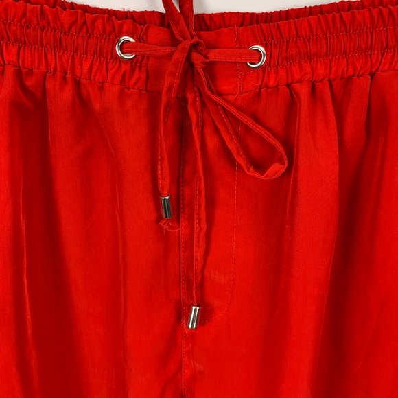New Look 2X Red Pants Elastic Band Athletic Zipper - Picture 2 of 8